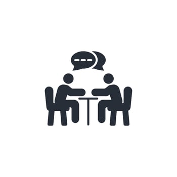 Negotiation icon. .Editable stroke.linear style sign for use web design,logo.Symbol illustration. vector