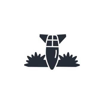 Missile icon. .Editable stroke.linear style sign for use web design,logo.Symbol illustration. vector