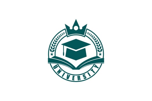 education design with college badge vector