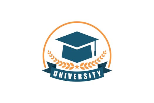 education design with college badge vector