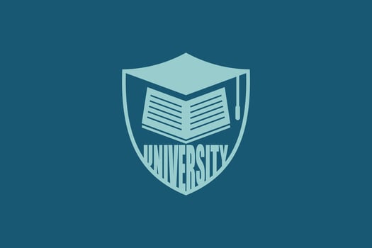 education design with college badge vector