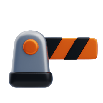 Road Barrier 3D Icon. Traffic Barrier 3D Icon png