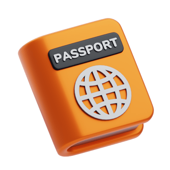 Passport 3D Icon. Vacation and Travel Concept png