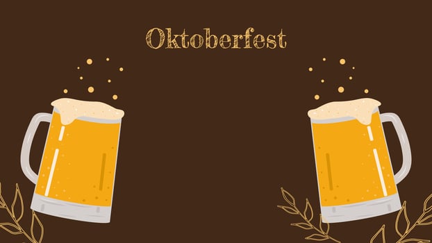 Oktoberfest annual beer festival in Germany banner. Popular cultural event in world. Second half of September beginning of October. Poster invitation template. Dark background. illustration. vector