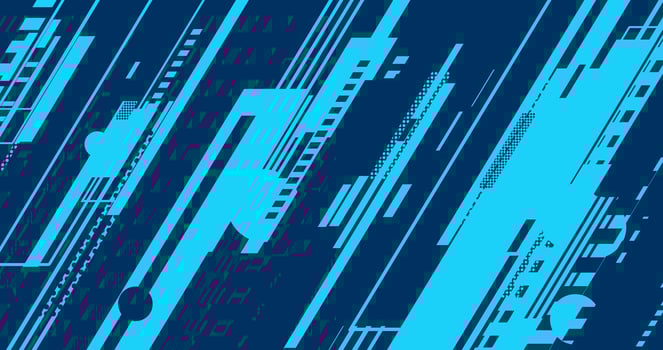 abstract blue tech banner background with lines vector