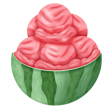 Red water melon png