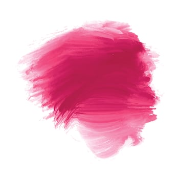 Abstract pink watercolor brush stroke on white background vector