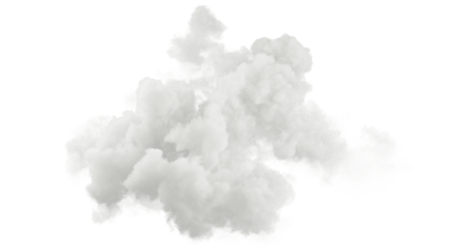 Smooth white clouds atmosphere cutout on transparent backgrounds 3d render png