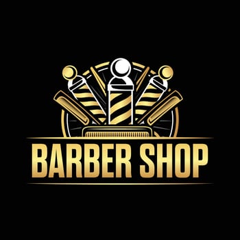 Barber shop logo vector