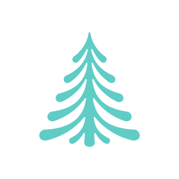 Green silhouette of Christmas tree png