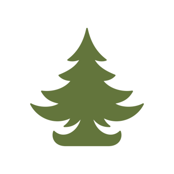 Green silhouette of Christmas tree png