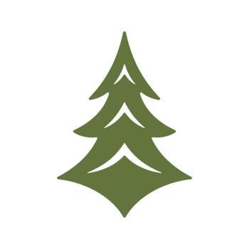 Green silhouette of Christmas tree png
