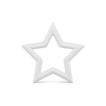 White christmas 3d star. Festive precious symbol of winter holid png
