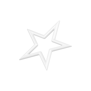 Minimalistic Christmas white 3d star. Glowing precious symbol of png