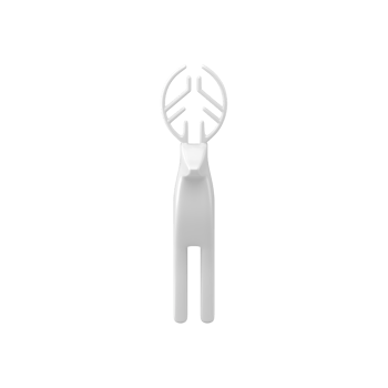 White minimalistic statue of christmas 3d deer. Traditional cele png