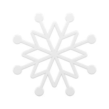 Festive white snowflake. Decorative tracery of white metal star png