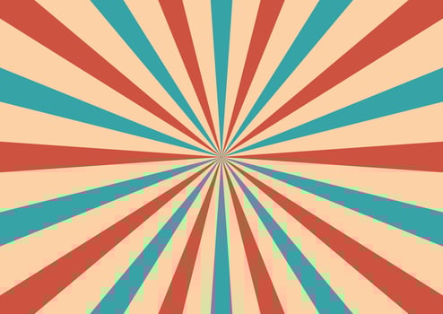 Colorful vintage wallpaper with sunbeams vintage retro background rays with grunge texture vector