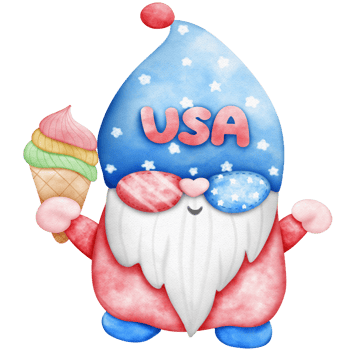 Happy 4th of July USA Independence Day elements set png