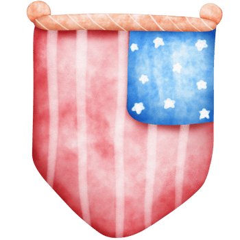 Happy 4th of July USA Independence Day elements set png
