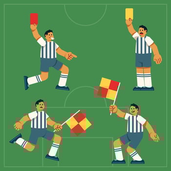Referee Leader Of Game Character vector