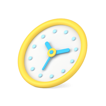 Yellow round watch 3d icon illustration png