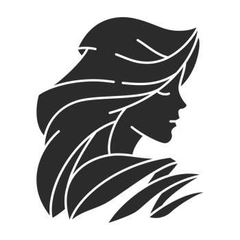 Woman face with hairs silhouette png