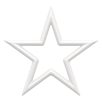 Decoration white star 3d. Glitter for christmas and trendy interior png
