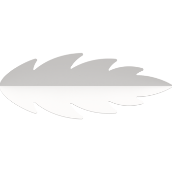 White abstract tree leaf. Christmas traditional minimalistic holidays design png