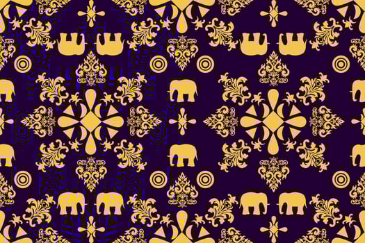 Motifs African boho paisley Floral Ikat pattern embroidery border. Ethnic ikat floral Ethnic Indian Ethnic purple yellow Designed for fabric patterns, pant pattern trousers bag bedsheet vector