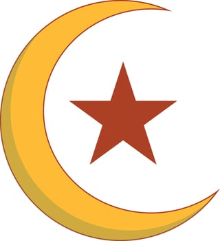 Ramadan Kareem Doodle Clipart. Cartoon Illustration Design vector