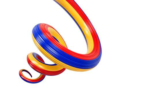3d Flag of Armenia 3d Spiral Glossy Ribbon Of Armenia 3d Illustration png