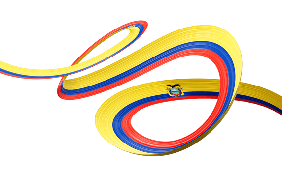 3d Flag Of Ecuador 3d Shiny Waving Ribbon Flag Of Ecuador 3d Illustration png