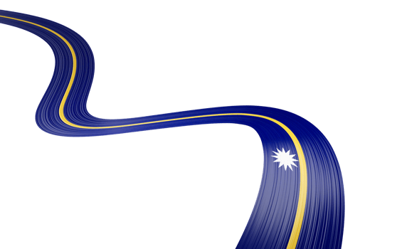 3d Flag Of Nauru 3d Shiny Waving Nauru Ribbon Flag 3d Illustration png