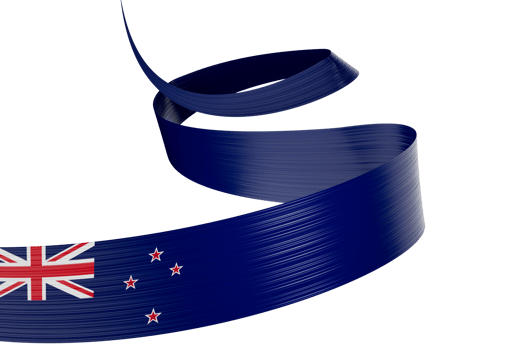 3d Flag Of New Zealand 3d Shiny Waving New Zealand Ribbon Flag 3d Illustration png