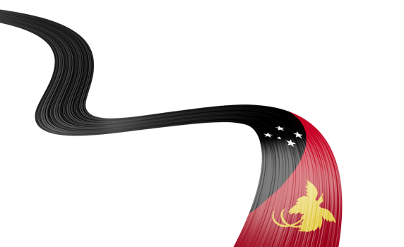 3d Flag Of Papua New Guinea 3d Shiny Waving Ribbon Flag 3d Illustration png