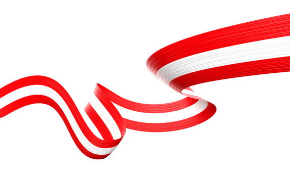 3d Flag Of Austria 3d Shiny Waving Austria Ribbon Flag 3d Illustration png