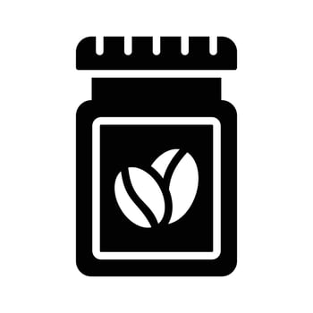 Trendy of coffee jar icon, editable design style vector