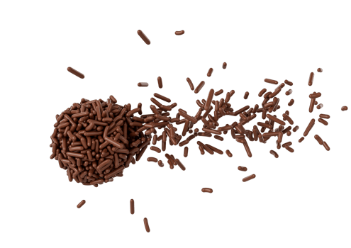 Spread Out Brigadeiro Brazilian Dessert Ball Made Of Chocolate Sprinkles or Meises 3D Illustration png