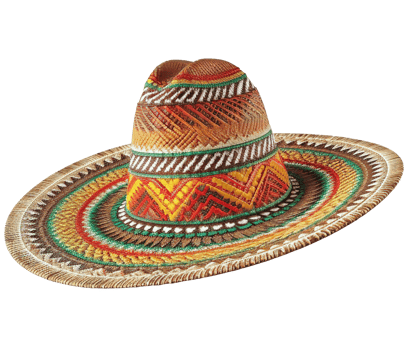 3d illustration of sombrero hat with mexico ornament png
