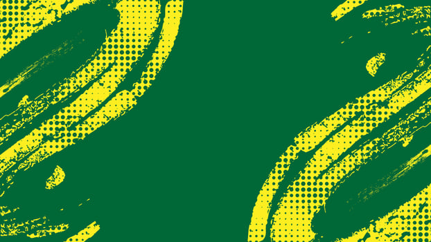 Abstract Background with Green and Yellow Brush Texture and Halftone Effect. Grunge Sport Background, for Event Banner or Poster Design vector