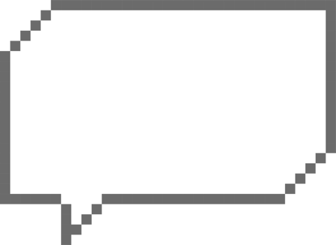 8bit retro game pixel speech bubble balloon icon sticker memo keyword planner text box banner png