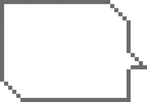 8bit retro game pixel speech bubble balloon icon sticker memo keyword planner text box banner png