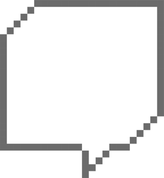 8bit retro game pixel speech bubble balloon icon sticker memo keyword planner text box banner png