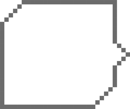 8bit retro game pixel speech bubble balloon icon sticker memo keyword planner text box banner png