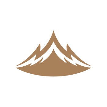 Mountain landscape hand drawn silhouette illustration for retro logo design png