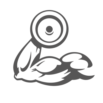 Hand holding dumbbell hand drawn silhouette illustration for vintage logo design png