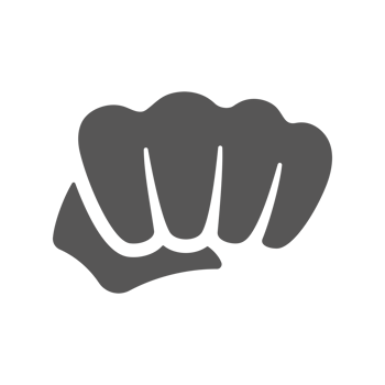 Fist bodybuilder hand drawn silhouette illustration for vintage logo design png