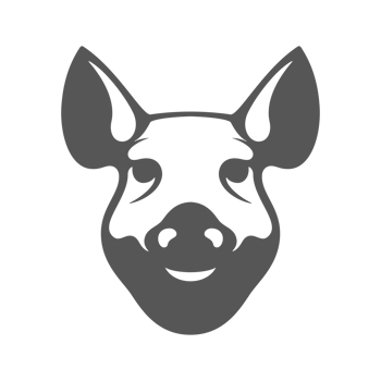 Pig head silhouette vintage hand drawn illustration farm animal or butcher shop png