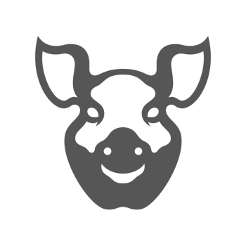 Pig head silhouette vintage hand drawn illustration farm animal or butcher shop png