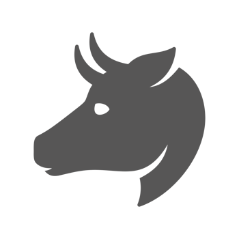 Cow head silhouette vintage hand drawn illustration farm animal or butcher shop png